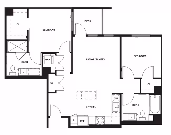 2 x 2 B1 2607 floor plan